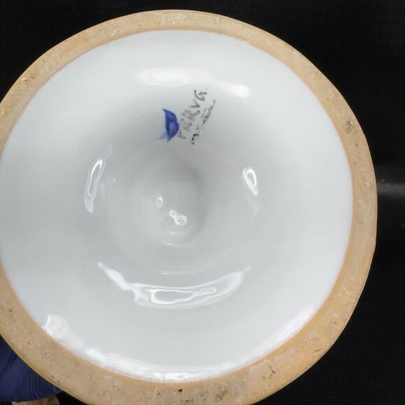 Vintage Hand Made Italian Deruta Pottery Jug Pitcher Decanter Pitcher W Stopper - Picture 10 of 16